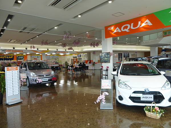 開放感溢れる広々としたショールーム。