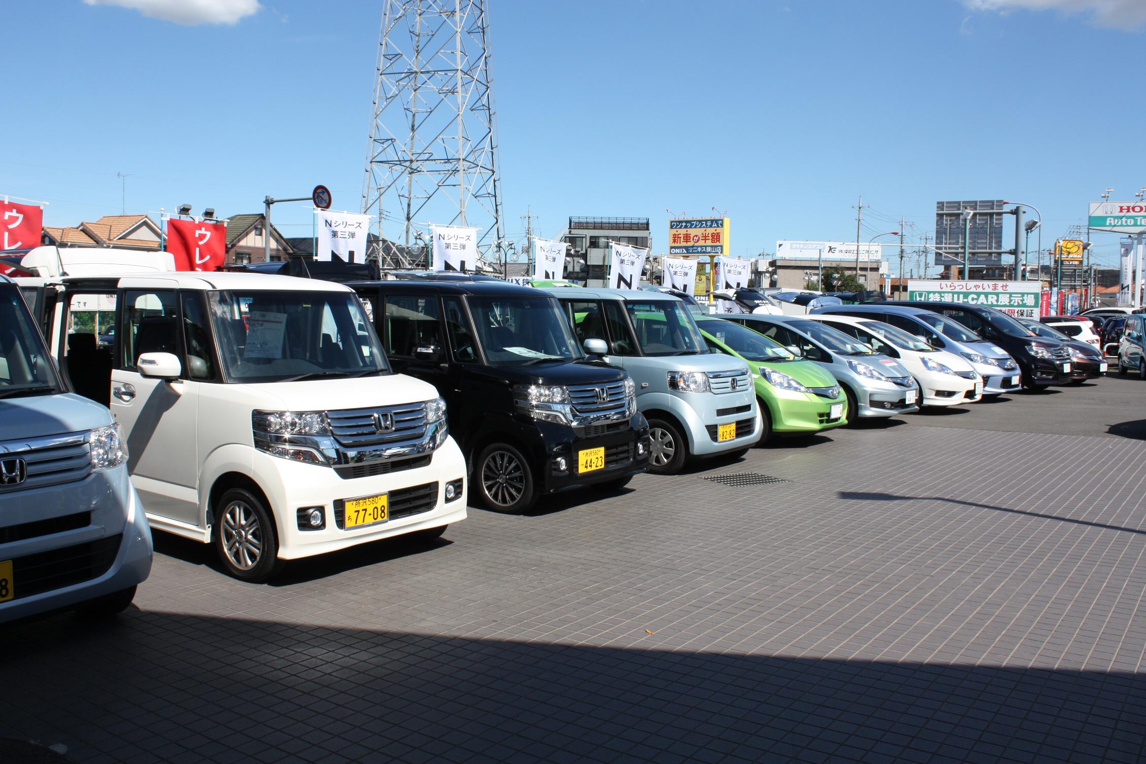 試乗車多数ご用意しております。今、人気のN BOX、各ハイブリット車など ※定期的な入替えを行っております