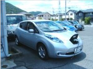 サービスの待ち時間、ぜひ電気自動車リーフに乗って見て下さい！