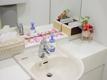 いつも清潔な洗面所を心掛けています。