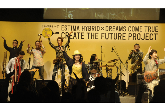 最後はドリカムの生ライブ！　1曲のみの演奏ながら、会場は一体となって盛り上がった！[「CREATE THE FUTURE PROJECT」記者発表会より]