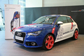 「アウディ A1 スポーツバック」「アウディ A1 SAMURAI BLUE Limited Edition」が甲府駅、武田信玄公像前に現る！