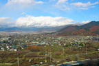 「ナルトの森」[山梨県笛吹市御坂町]から観る甲府盆地の景色