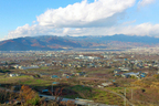 「ナルトの森」[山梨県笛吹市御坂町]から観る甲府盆地の景色