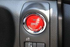 スバル エクシーガtS(EXIGA STI Version)STI製プッシュエンジンスイッチ(STIロゴ入り、レッドタイプ)