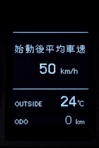 コンビネーションメーター　マルチインフォメーションディスプレイ　(平均車速)