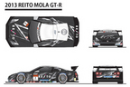 スーパーGT・GT500カラーリング図 （REITO MOLA GT-R）