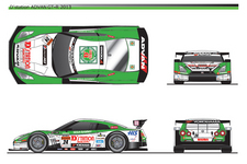 スーパーGT・GT500カラーリング図 （D'station ADVAN GT-R）