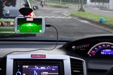 車両に搭載されたスマートフォン