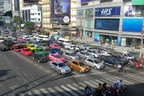バンコクの市街地（渋滞）の風景