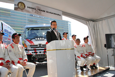 日野自動車　日野レンジャー・チームスガワラ「ダカールラリー2014」参戦記者会見[会場：モータースポーツジャパン 2014 フェスティバル イン お台場]