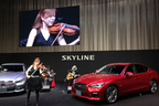 日産 新型スカイライン 発表会場にて