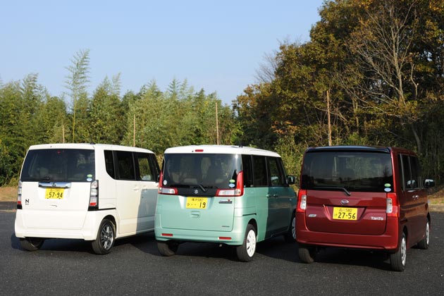 人気絶頂の実用派軽自動車、タント・スペーシア・N BOXを徹底比較