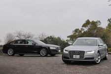 新型 Audi A8 L 4.0 TFSI quattro(左)／新型 Audi A8 3.0 TFSI quattro(右)