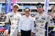 ＃37  KeePer TOM'S RC F  伊藤 大輔／アンドレア・カルダレッリと豊田章男社長／2014 スーパーGT 第2戦 富士500kmレース