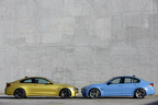 （左）BMW 新型M4クーペ／（右）BMW 新型M3セダン