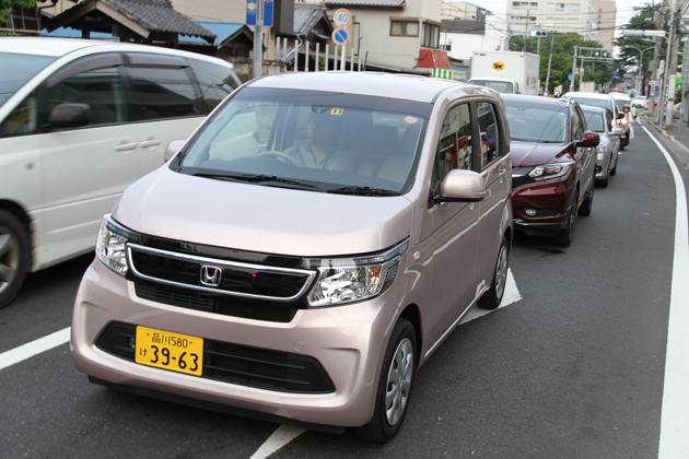 ホンダ N-WGNで市街地燃費を測定中3