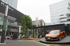 2014年8月30日、東京・虎ノ門ヒルズ向かいにオープンする「Audi driving experience quattro park」全景