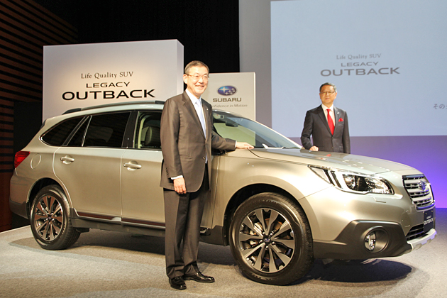 スバル 新型(6代目)レガシィアウトバック/B4発表会の様子