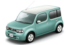 日産 キューブ／ボディカラー：ブリリアントホワイトパール（3P）2トーン