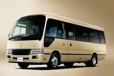 トヨタ コースター EX（ロングボディ・ハイルーフ・29人乗り・6AT）（ベージュメタリック）＜オプション装着車＞