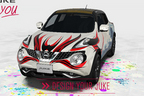 日産 ジューク「JUKE by YOU」デカールデザインコンテストのグランプリに選ばれた歌舞伎の隈取が描かれた作品