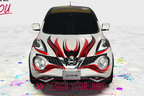 日産 ジューク「JUKE by YOU」デカールデザインコンテストのグランプリに選ばれた歌舞伎の隈取が描かれた作品