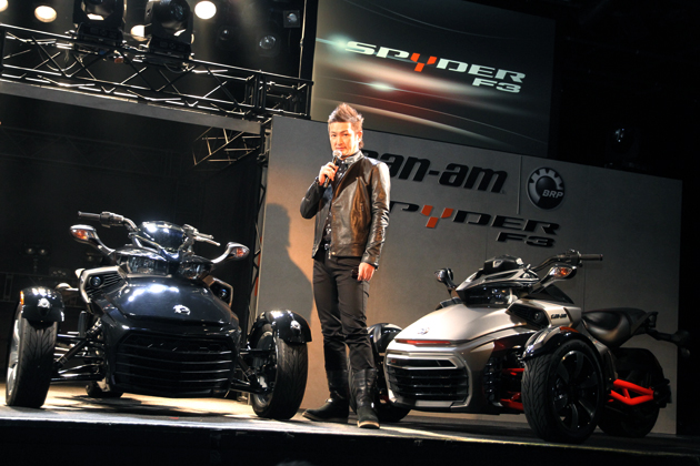 中村獅童も注文した3輪バイク「BRP Can-Am Spyder F3」発表会速報[2015/03/10・会場：LIQUIDROOM(東京都渋谷区)]