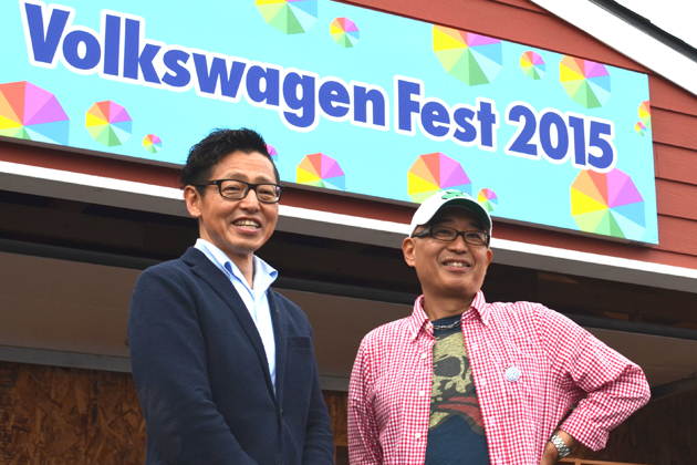 (左)フォルクスワーゲン グループ ジャパン株式会社 代表取締役社長 庄司茂氏/(右)ピストン西沢氏