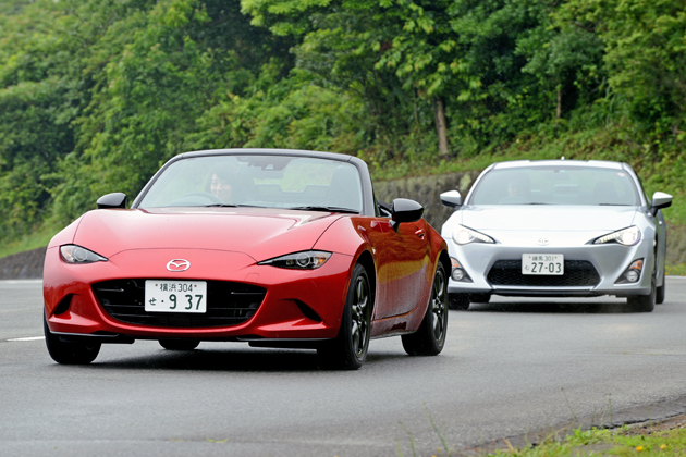 マツダ ロードスター vs トヨタ 86・スバル BRZ 試乗レポート