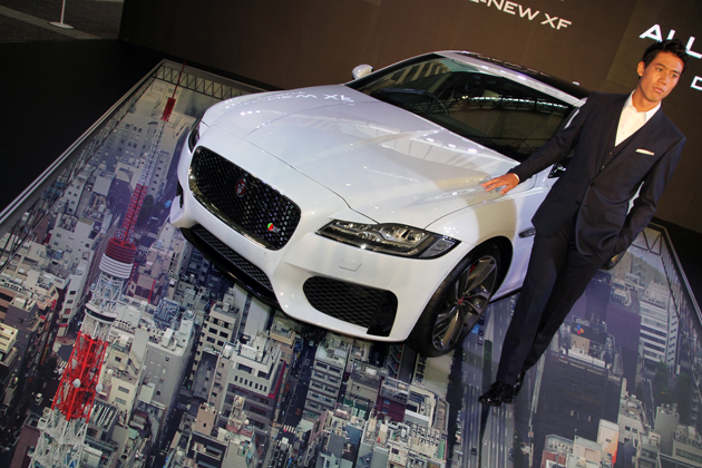 錦織圭、軽量・スポーティな新型XFを ”エア・ジャガー”と命名／新型「ジャガー XF」発表会レポート[2015年09月25日(金)：アークヒルズ カラヤン広場(東京都港区赤坂)]