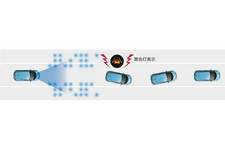 日産 新型リーフ（2015.12）「LDW（車線逸脱警報）イメージ」