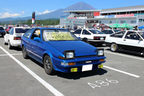 A86に停めていたAE86。最近入手した掘り出し物なんだとか。まだまだこれから仕上げるのだそうです