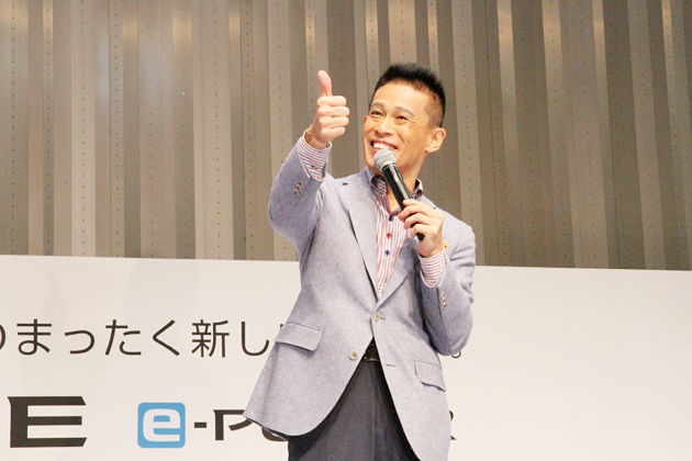 日産 新型ノートe-Power 発表会イベントに登場した俳優の柳沢慎吾さん[2016年11月2日／日産グローバル本社ギャラリー(神奈川県横浜市)]