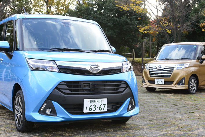 <(左) ダイハツ トールG “SA II”/(右)トールカスタム Gターボ“SA II”>ダイハツトール・トヨタルーミー・タンク 試乗レポート/藤島知子