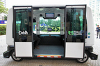 DeNAが実証実験をしていた無人バス、ロボットシャトル