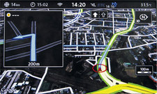 ＜「Volkswagen Car-Net」 テレマティクス機能“Guide & Inform” Google Earth 画面＞