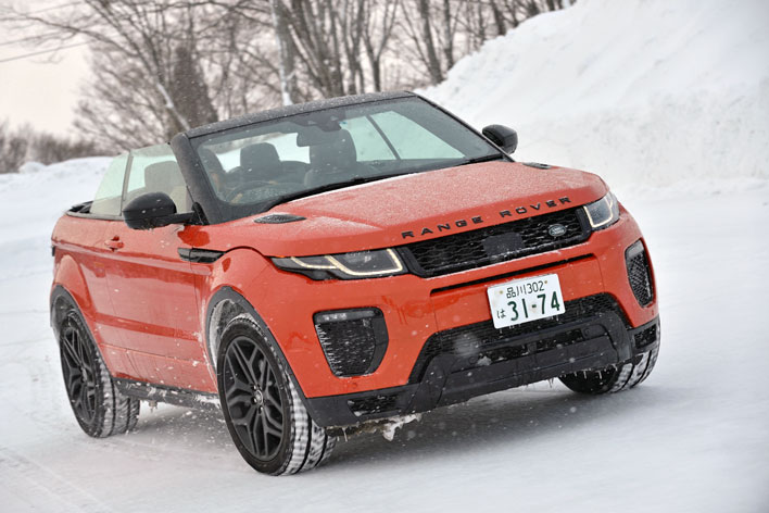 ＜RANGE ROVER EVOQUE CONVERTIBLE (レンジローバー イヴォーク コンバーチブル)＞ジャガー・ランドローバー・レンジローバー 雪上試乗 in 斑尾高原／レポート：今井優杏