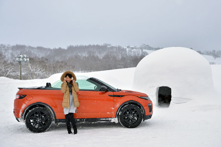 ＜RANGE ROVER EVOQUE CONVERTIBLE (レンジローバー イヴォーク コンバーチブル)＞ジャガー・ランドローバー・レンジローバー 雪上試乗 in 斑尾高原／レポート：今井優杏