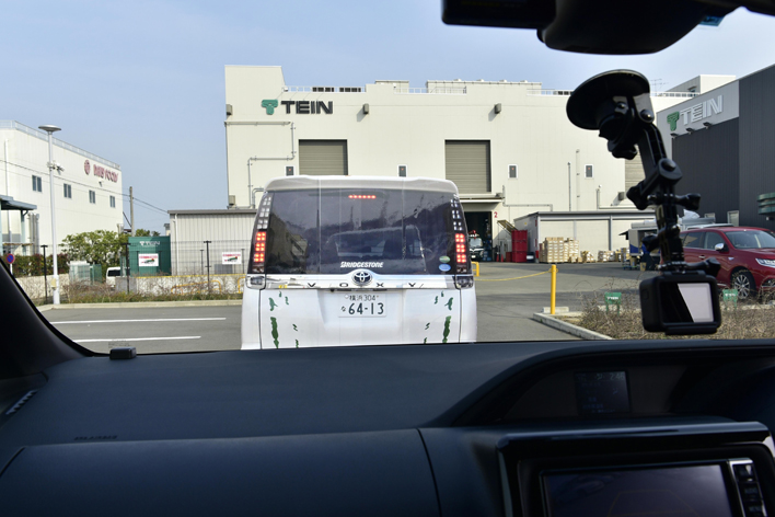 セーフティセンスCのヴォクシーでのテストの様子