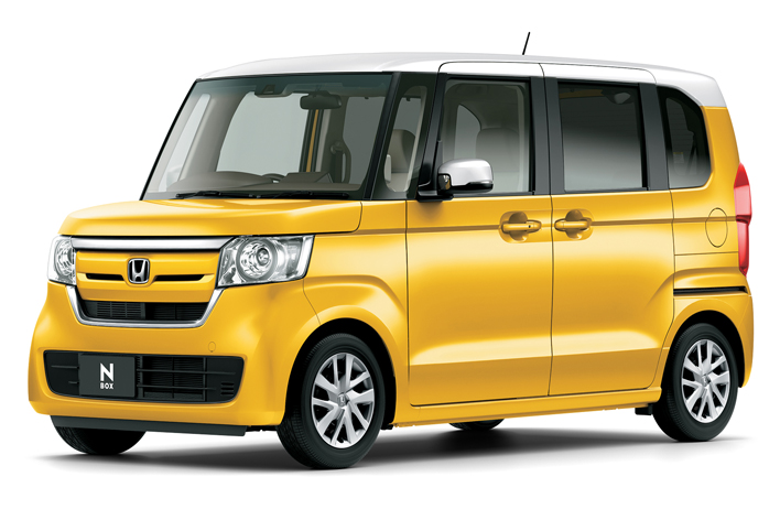 ホンダ 新型N-BOX プレミアムイエロー・パールII×ホワイト