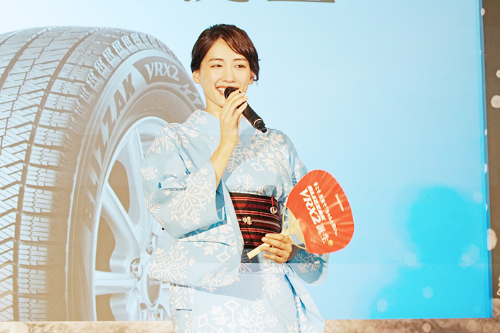 綾瀬はるかが夏らしい浴衣で新スタッドレスをPR！ ～ブリヂストン