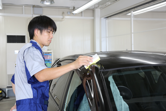 クリスタルキーパー施工中
