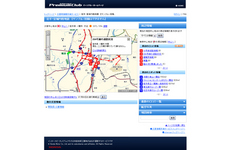 災害時情報共有サービス画面　「通行実績マップと口コミ情報」