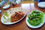 昼食の韓国料理