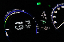 レクサス HS250h 500kmの平均燃費は、13.9km／Lでした