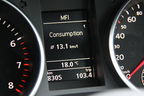 0-100kmの平均燃費は高速主体で「13.1km／L」となりました