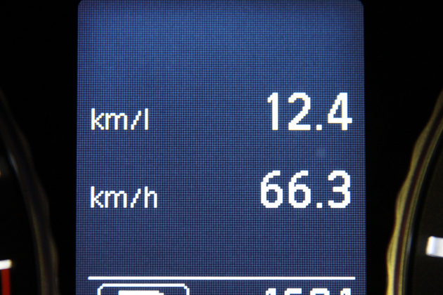 400-500km区間の燃費は「12.4km／L」でした！