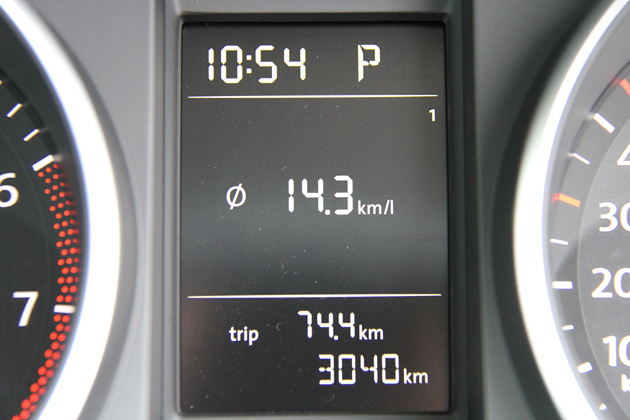 ゴルフ TSIトレンドラインの一般道燃費は「14.3km／L」でした