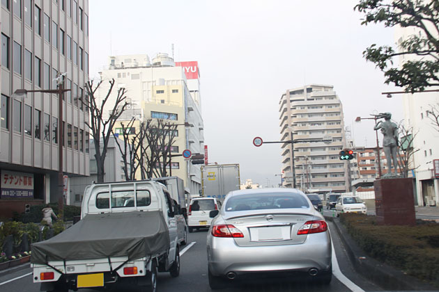 一般道での渋滞の様子